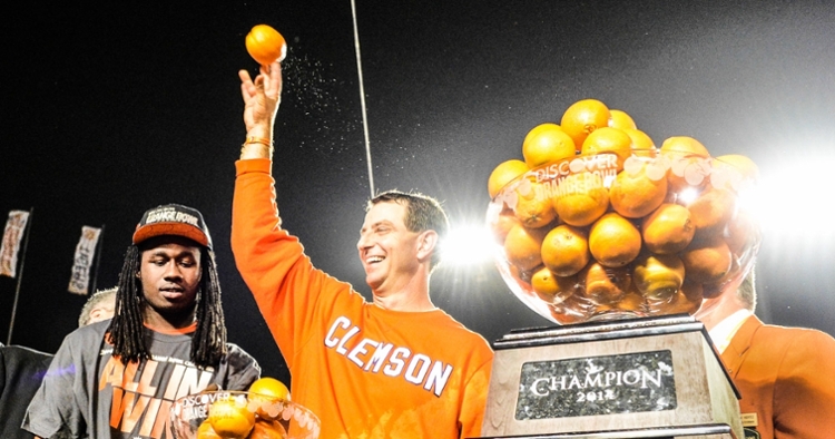 Swinney knew his Tigers were going to win the Discover Orange Bowl over Ohio State.