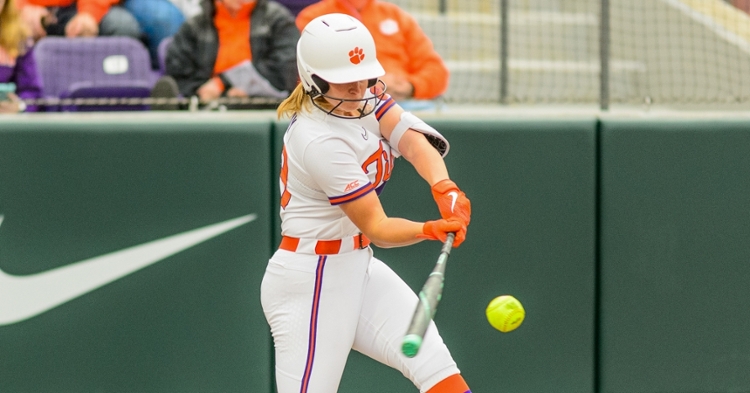 MK Bonamy hit her third home run of the season to put Clemson on top.
