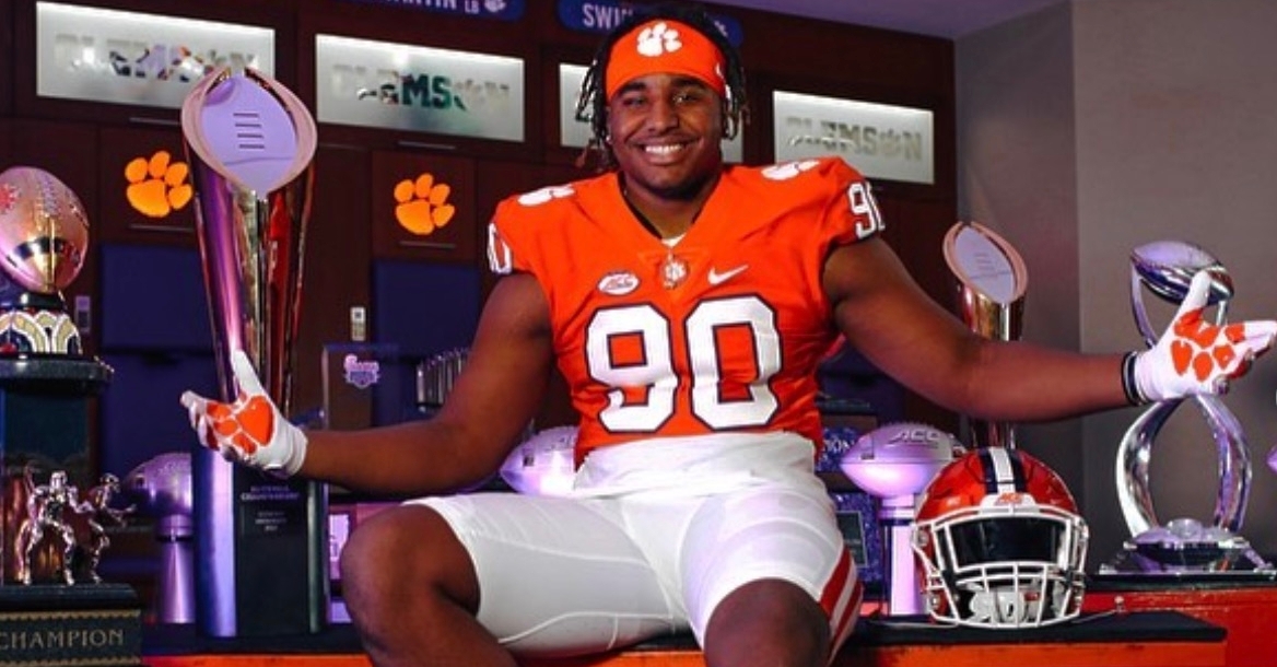 Foreman's commitment moved Clemson on top of a number of early rankings. (Photo per Korey Foreman's Instagram).