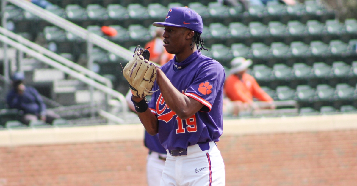 Askew makes his first start this season after 2 2/3 scoreless innings pitched this season (Clemson athletics photo)