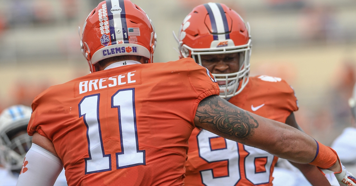 Myles Murphy, Bryan Bresee and Tyler Davis are on the All-ACC D-line. (ACC photo)