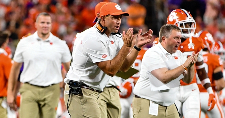 Clemson moved up from 25th to 24th in the Coaches Poll.