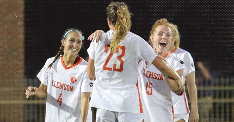 Clemson got the win over the Wolfpack (Photo courtesy: Clemson Women's Soccer Twitter)