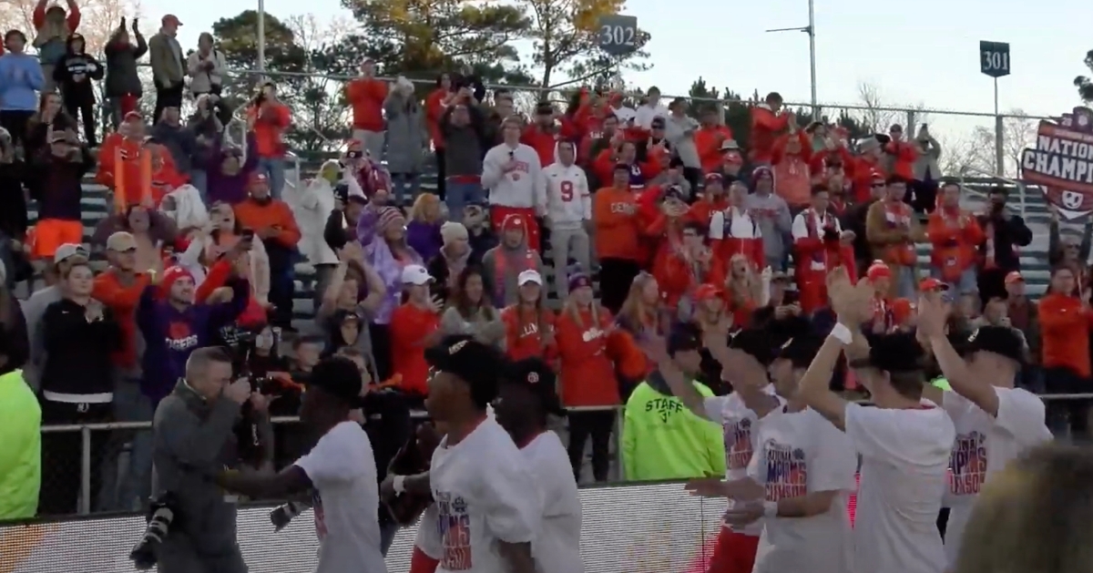 WATCH Clemson celebrates with fans after winning National title