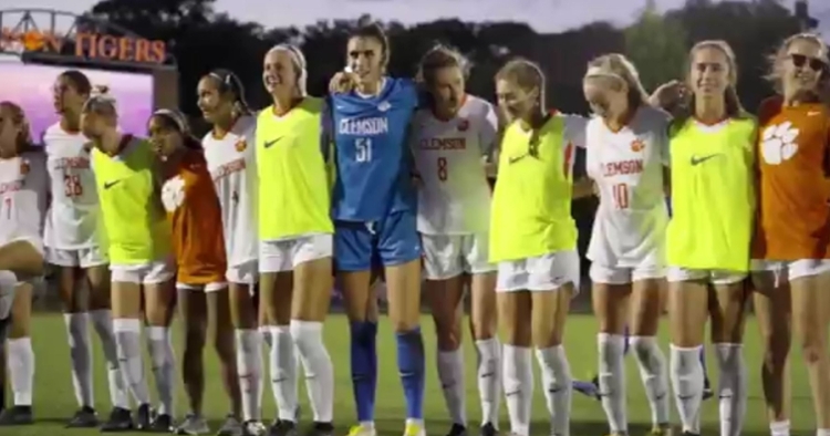 Clemson enjoyed a nice win over their in-state rival (Photo via Clemson women's soccer Twitter)