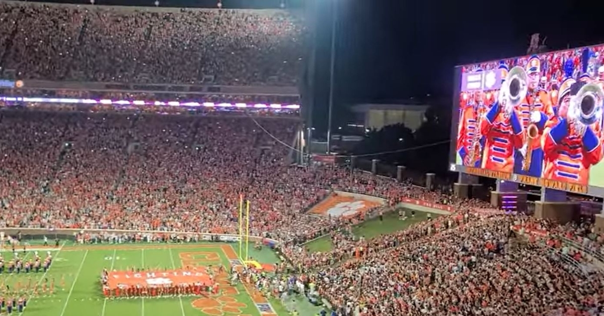 WATCH: Clemson's stadium entrance versus La Tech with new lights, videoboard