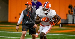 Grisham 'really pleased' with development of his wide receivers this spring