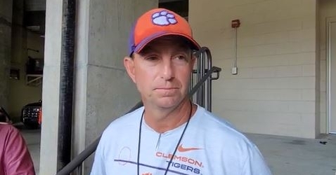 Clemson coach Dabo Swinney updated the latest out of the scrimmage on Saturday.