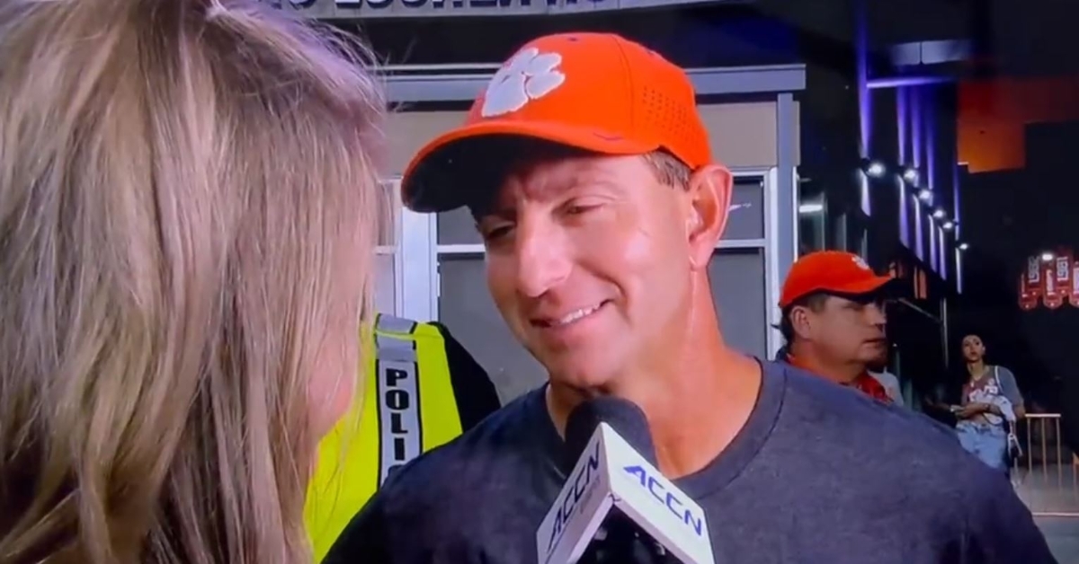 Swinney talked to ACC Network following his team's 18th consecutive home victory at night