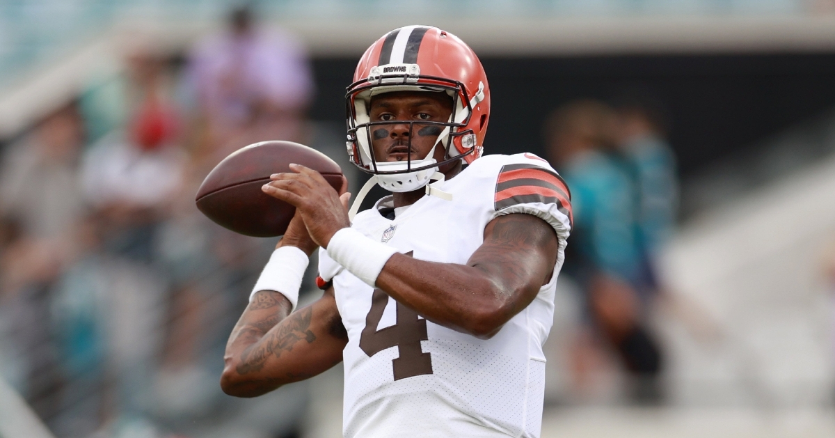 Deshaun Watson says he takes accountability for his decisions and is now focused on what's ahead in Cleveland. (Photo: Corey Perrine / USATODAY)