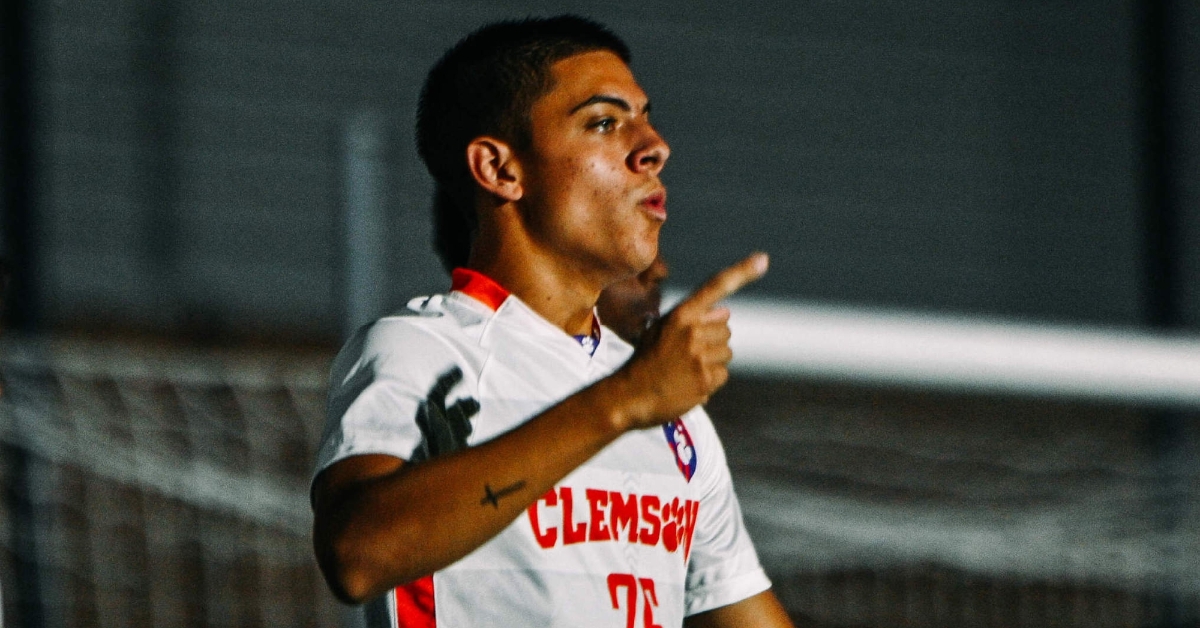 Marco Garcia became the first Clemson true freshman to score a hat trick since 1996 (Clemson athletics photo).