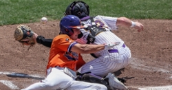 Tigers pile on late to beat Bison and win game one of Clemson Regional