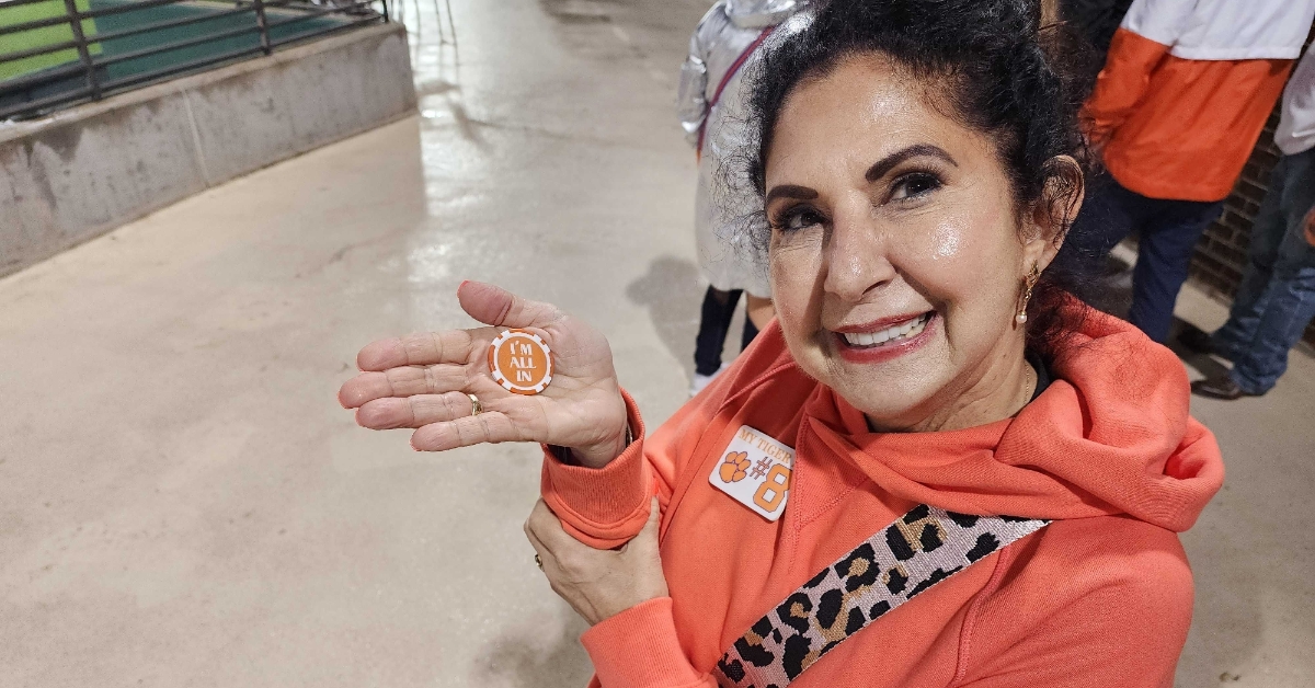 Nonna Wright and her All In chip bring good luck to her grandson and Clemson baseball
